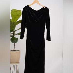 Timeless Black Velvet midi Christmas dress, sizes medium, in excellent condition
